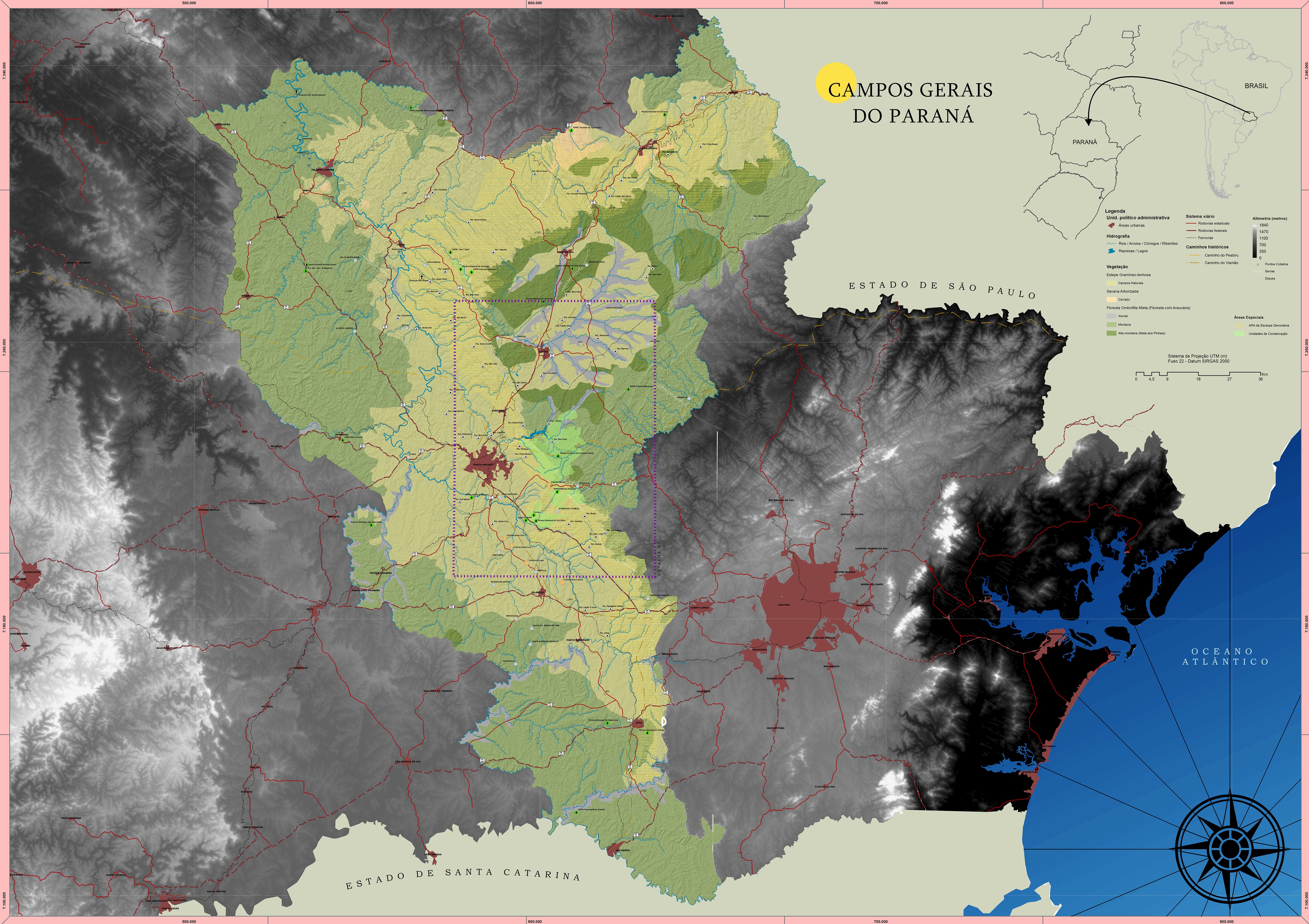 Mapa Campos Gerais
