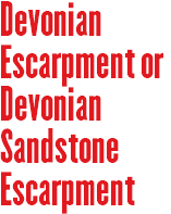 Devonian Escarpment or Devonian Sandstone Escarpment